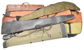 Eight various shotgun or rifle slips including BSA and leather examples together with a faux leather