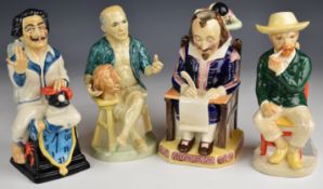 Four Kevin Francis jugs / figures comprising William Shakespeare, Vincent Van Gogh, Picasso and
