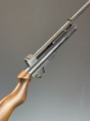 Webley Mark I .22 air rifle with semi-pistol grip, fixed sights and side plates engraved '