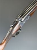Gunmark Sabel 12 bore side by side ejector shotgun with named and engraved locks and underside,