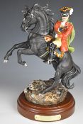 Royal Doulton limited edition figure of Dick Turpin, on plinth