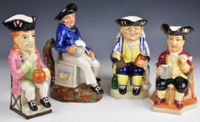 Four Kevin Francis jugs / figures comprising The American Sailor, The Doctor, Squire and Thin Man,