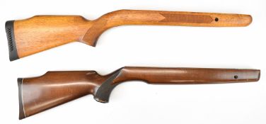 Two air rifle stocks, one BSA Airsporter S the other Weihrauch HW77.