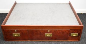 Fitted car boot wooden gun cabinet with three drawers to suit a Volvo, Range Rover or similar, 112 x