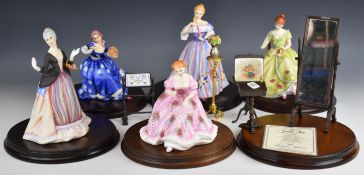 Five Royal Doulton limited edition figures from Genteel Arts Series comprising Flower Arranging,