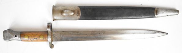 British 1888 Pattern Lee Metford bayonet MkII with grip plates secured by two rivets, 30cm blade