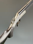 John Dixon & Son .300 rook rifle with named and engraved action, engraved push forwards underlever