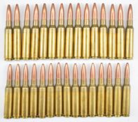 Thirty 6.5mm Mannlicher Carcano rifle cartridges. PLEASE NOTE THAT A VALID RELEVANT FIREARMS