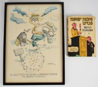 John Bertram Musgrave-Wood, Emmwood (1915-1999) military interest watercolour cartoon The Great