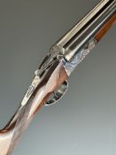 Sussex Guns 20 bore side by side ejector shotgun with chequered grip and forend, double trigger