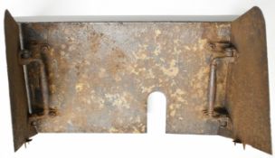 WW1 German sniper shield with moving protective side plates, reputedly battlefield dug on the Somme.