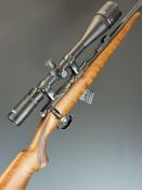 BRNO Model 2 .22 bolt-action rifle with chequered semi-pistol grip, sling mounts, two multi-shot