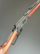 Walther Winchester style lever-action .177 CO2 carbine air rifle with wooden stock and forend,