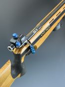 Anschutz Match 1903 .22 bolt-action target rifle with textured grip, adjustable comb and trigger,