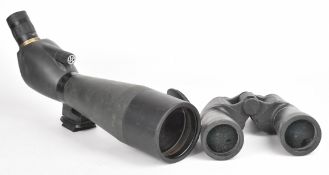 Barr & Stroud Sahara spotting scope and a pair of Luger FX 7x50 binoculars.