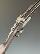 Charles Boswell 12 bore side by side ejector shotgun with named and engraved locks, engraved