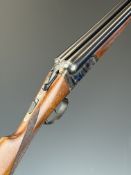 Lincoln No.3 12 bore side by side ejector shotgun with border engraved lock, underside, trigger