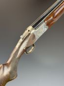 Miroku MK-70 Sport Grade 3 12 bore over and under ejector shotgun with engraved locks, thumb lever