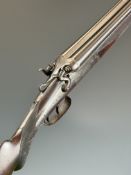 Continental triple barrelled .410 over 12 bore hammer action shotgun with engraved locks, hammers,