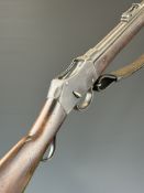 BSA Martini-Henry Mk II .577/450 underlever rifle with lock stamped ' VR BSA & M Co 1889' and 'II 2'