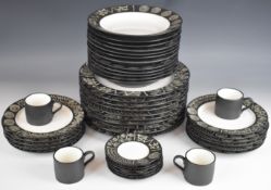 Habitat coffee and dinner ware decorated in the 'Scraffito' pattern, approximately forty-one