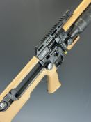 Reximex IXIA .177 PCP carbine air rifle with textured pistol grip, composite skeleton stock, 14 shot
