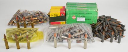 Three hundred and two 7.62/ .308 rifle cartridges including Kynoch and Norinco, some in original