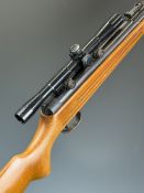 BSA Meteor Mk. I .177 air rifle with semi-pistol grip, adjustable sights and 2x scope, serial number