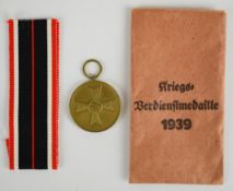 WW2 Nazi Germany / Third Reich War Merit Medal (Kriegsverdienstmedaille) 1939, together with ribbon,