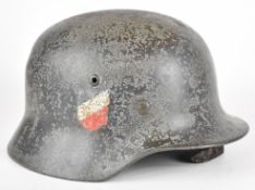 WW2 Nazi German / Third Reich Luftwaffe M35 double decal steel helmet with Luftwaffe decal (