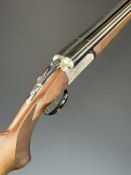 Rota 20 bore side by side shotgun with engraved scenes of birds to the locks and underside, engraved