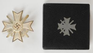 WW2 Nazi Germany / Third Reich War Merit Cross 1st Class (Kriegsverdienstkreuz) with swords, maker's