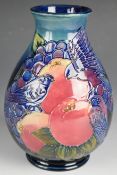 Moorcroft pedestal vase decorated in the Finches pattern, H19cm
