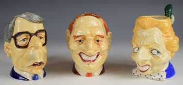 Three Kevin Francis Spitting Image character jugs comprising Margaret Thatcher, Neil Kinnock and