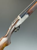 Lincoln No.2 12 bore over and under ejector shotgun with engraved scenes of birds to the sidelock