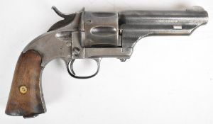 Merwin Hulbert 1st Issue Army .44 M&H six-shot single-action revolver with wooden grips, belt loop