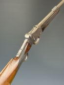 Unnamed .297/250 lever-action rook or rabbit rifle with chequered grip and forend, folding leaf