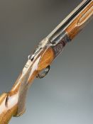 Miroku 800 12 bore over and under ejector shotgun with engraved action, underside, trigger guard,
