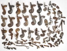 Twenty four Enfield Brown Bess and similar flintlock and percussion hammers together with associated