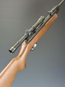 Weihrauch HW25 L .177 air rifle with semi-pistol grip, raised cheek piece, adjustable sights and