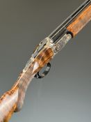 Rizzini Aurum 28 bore over and under ejector shotgun with named action and underside, chequered