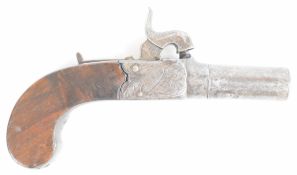 A pair of Spencer of London percussion hammer action pocket pistols each with engraved named lock