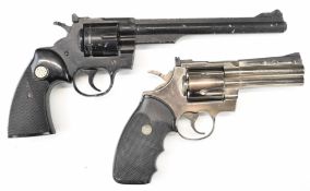 Italian blank firing revolver together with a lighter in the form of Coly Python .357 revolver, both