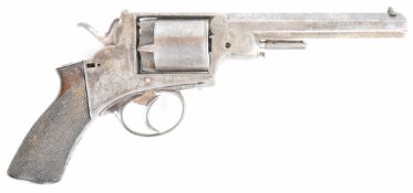 Reeves's patent 54 bore 5-shot self-cocking revolver with engraved frame and trigger guard,