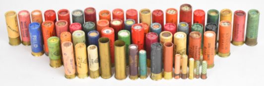 Fifty eight 10, 12, 16, 14, 28 and 32 bore, 9mm and .410 paper and brass cased collectors shotgun
