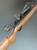 Walther Century .22 air rifle with named and chequered semi-pistol grip, adjustable trigger and