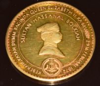 Spink & Son Brunei interest 18ct gold medal commemorating the state visit to Brunei of Queen