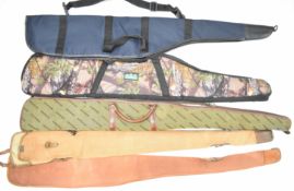 Five various shotgun or rifle slips comprising Winchester, Ridgeline of New Zealand Buffalo Camo,