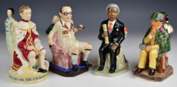 Four Kevin Francis jugs / figures comprising Sherlock Holmes with certificate, Morecambe and Wise,