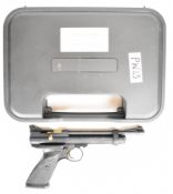 Crosman Model 2240 .22 CO2  bolt-action air pistol with textured composite grips and adjustable